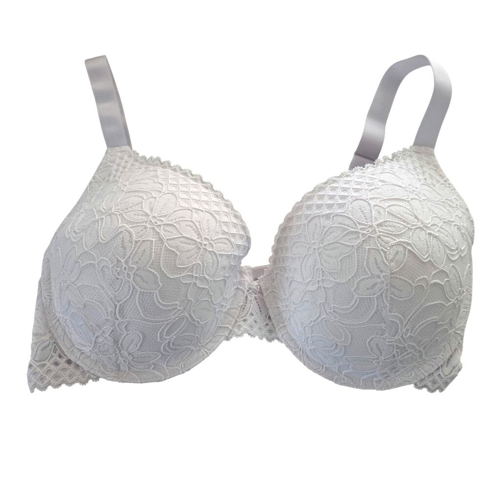 Juicy Couture White Lace Underwire Bra 40C Bridal Wedding Elegant